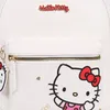 Hello Kitty Bílý kožený batoh s kroužkem na klíče, městský Náhled obrázku produktu 7