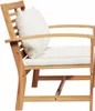 vidaXL Bank Braun und Creme 110 x 66 x 76 cm Massivholz Produktbild-Vorschau 5
