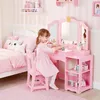 FCH Coiffeuse pour enfants Princesse avec tabouret, Voir les images du produit 3