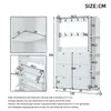 Merax Garderobe mit 6 Klapptüren und Haken,  3-in-1 Produktbild-Vorschau 11