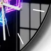 DEQORI Glasuhr Ø30 cm Modern 'Neon Gaming Symbole' Wanduhr Produktbild-Vorschau 5