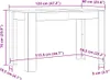 A line drawing of a table with dimensions indicated. Produktbild-Vorschau