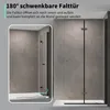 Duschabtrennung Walk in Falttür Dusche 70 x 185cm Faltbar & Produktbild-Vorschau 5