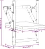 vidaXL Nástenné police s tyčami 2 ks čierne 20x25x30 cm Náhľad obrázku produktu 7