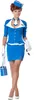 A woman in a stewardess costume posing for a product photo. Podgląd zdjęcia produktu
