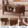 UnboxG Table basse ovale de 100 cm, imitation bois de noyer Voir les images du produit 8