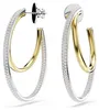 Swarovski Ohrringe Damen Hyperbola Kreolen Rundschliff Weiß Produktbild-Vorschau 4