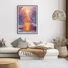 Gerahmtes Poster - Schwarzer Rahmen - Brücke Schnee Wald - Produktbild-Vorschau 7