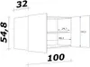 Flex Well Hängeschrank Capri BxTxH 100 x 32 x 54,8 cm Produktbild-Vorschau 4
