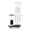 An exploded view of a baby food maker, showing its individual components. Produktbild-Vorschau