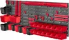 A wall-mounted storage system with various bins and hooks. Podgląd zdjęcia produktu
