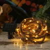 LED Solar Seil Lichterkette 5m Jute Kunststoff Warmweiß Produktbild-Vorschau 10