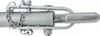 Close-up of a metal tow bar hitch mechanism with chains. Anteprima dell’immagine prodotto