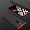 A black and red phone case is shown from a diagonal angle on a black background. Produktbild-Vorschau