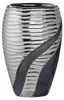 Gilde ovale Vase "Sevilla"  anthrazit/silber  Länge 8,0 cm Produktbild-Vorschau 2