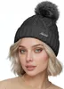 gefütterte Damen Strickmütze Fell-Bommel Fleece-Futter Produktbild-Vorschau 2