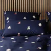 elegante Soft-Flanell Bettwäsche Teddy dunkelblau 135x200 Produktbild-Vorschau 6