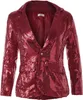 Pailletten-Jackett Damen - bordeaux, XL Produktbild-Vorschau 4
