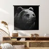MuchoWow® Wandteppich Wandbehang Bär - Leicht - Schwarz Produktbild-Vorschau 6