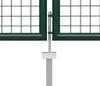 vidaXL Ocelová zahradní brána 500 x 100 cm Zelená Náhled obrázku produktu 2