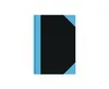 A minimalist image of a black notebook with blue accents on a white background. Anteprima dell’immagine prodotto
