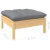 vidaXL 9-tlg. Garten-Lounge-Set mit Grauen Kissen Kiefer Produktbild-Vorschau 14