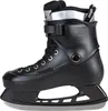 A black ice skate is shown from the side against a white background. Produktbild-Vorschau