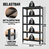 MONZANA 2er Set Schwerlastregal 180x90x40cm Schwarz Produktbild-Vorschau 2