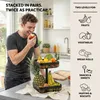 eluno Vassoio angolare a due piani per frutta / Cestino per Anteprima dell’immagine prodotto 2