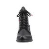 A front view of a black boot. Voir les images du produit