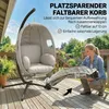 Outsunny Hängesessel mit Gestell faltbar Hängekorb mit dick Produktbild-Vorschau 6