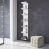 Wandregal weiß Farbe 190 cm Bücherregal für Wohnzimmer Produktbild-Vorschau 2