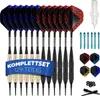 A collection of dart arrows and accessories laid out on a white background. Anteprima dell’immagine prodotto