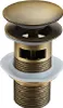 Mexen tappo clic-clac rotondo con troppopieno, bronzo Anteprima dell’immagine prodotto 1