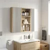vidaXL Armoire murale de salle de bain en bois imitation Voir les images du produit 4