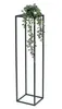 A black metal plant stand with a green plant on top. Náhled obrázku produktu