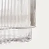 HOMLA AMER längliche gestreifte Glasvase transparent Produktbild-Vorschau 3