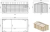 Garage in legno - 18.19m2 - 3.05x5.91m - 18mm - colore: Anteprima dell’immagine prodotto 2