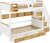 Lit superposé Sweiko, Riche espace de rangement, Cadre en Voir les images du produit 14