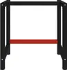 vidaXL Werkbankgestell Metall 80x57x79 cm Schwarz und Rot Produktbild-Vorschau 1