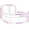 Möbel Boxspringbett mit Matratze & LED Dunkelbraun 140x200 Produktbild-Vorschau 8