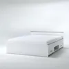 Lit avec 2 tiroirs & 1 étagère - 140 x 190 cm - Blanc - Voir les images du produit 7
