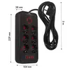 Maclean zásuvková lišta 6cestný prodlužovací kabel + 4xUSB Náhled obrázku produktu 7