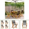 The Living Store Gartenstühle 4 Stk. Klappbar Schwarz Produktbild-Vorschau 1