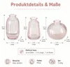 Dekovase im 3er Set aus Glas 3 Formen Oval, Flasche und Produktbild-Vorschau 5