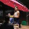 Sonnenschirm mit LED Beleuchtung Ampelschirm 300 cm Garten Produktbild-Vorschau 7