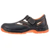 A side view of a black and orange work sandal. Produktbild-Vorschau