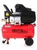 A red air compressor with a black motor housing and handle, shown on a white background. Náhľad obrázku produktu