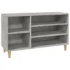 vidaXL Schuhregal Betongrau 102x36x60 cm Holzwerkstoff - Produktbild-Vorschau 3