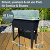 Podwyższona grządka z plastikową osłoną - ok. 78 × 38 × 82 Podgląd zdjęcia produktu 2